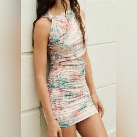 ZARA PRINTED CUT OUT MINI DRESS - Picture 3 of 16